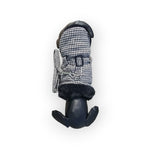 Black Houndstooth Dog Coat with Matching Lead