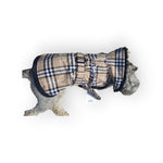 Brown Plaid Classic Dog Coat Harness with Matching Leash