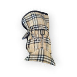 Brown Plaid Classic Dog Coat Harness with Matching Leash