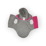 WEEKENDER QUILTED SWEATSHIRT DOG HOODIE Pink