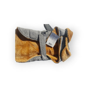 Grey Herringbone Dog Coat with Leash