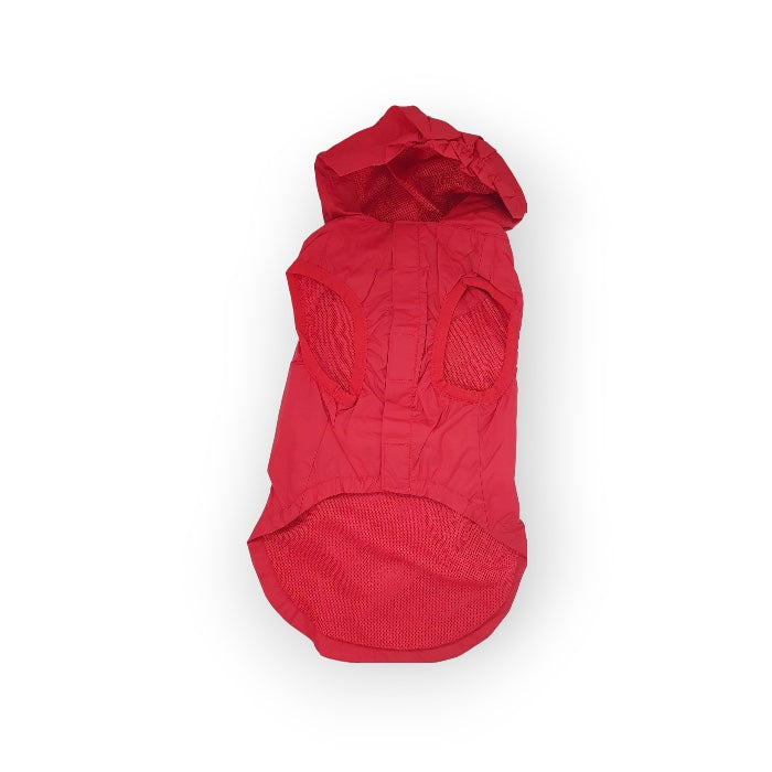 PACKABLE DOG RAINCOAT Red