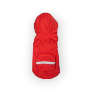 PACKABLE DOG RAINCOAT Red