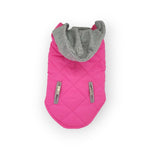 WEEKENDER QUILTED SWEATSHIRT DOG HOODIE Pink